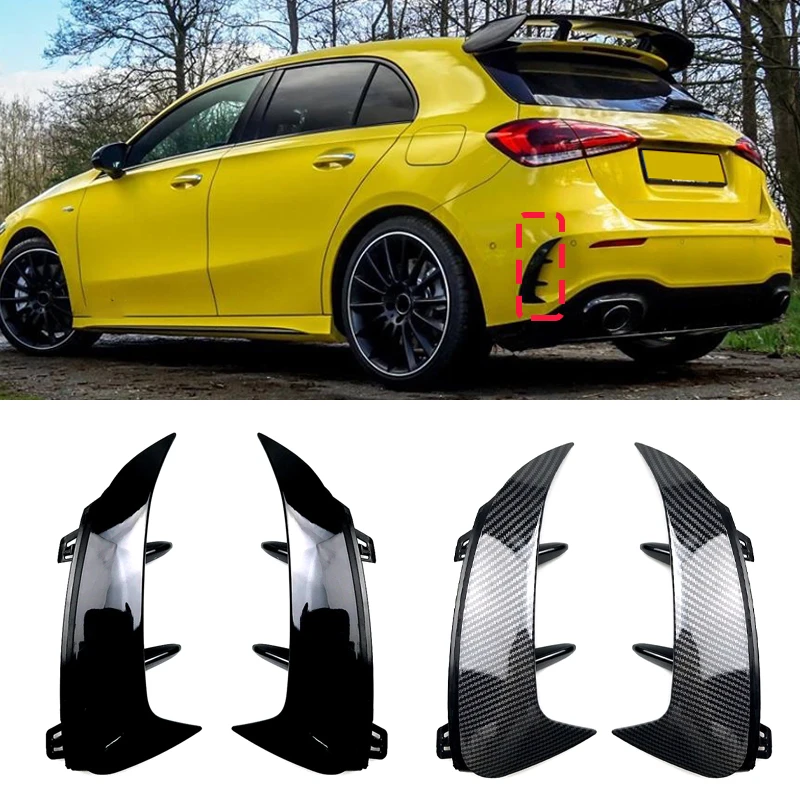 

For Mercedes-Benz A Class W177 Hatchback A45 A35 A180 A200 A220 AMG Car Rear Bumper Spoiler Side Canard Air Vent Accessory 2019