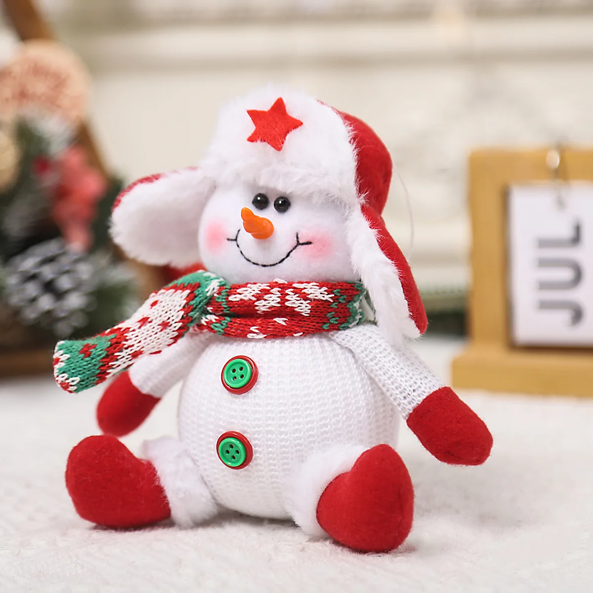 ﻿ Cartoon Christmas tree pendant  Snowman  Handmade Gnomes Plush Table Decorations Doll Xmas Decoration