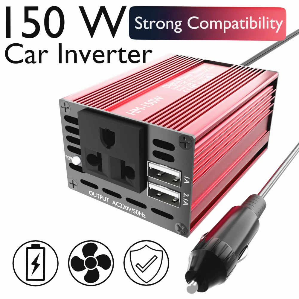 

New 150W Car Multifunction Charger USB-A Car Charger Car Rapid Charger Multiple Ports