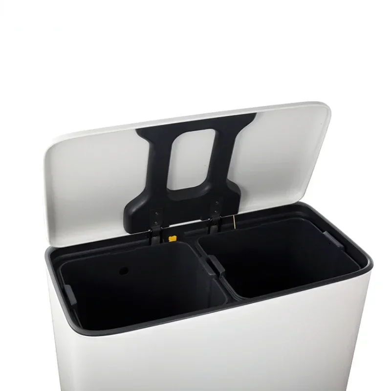 Hot Sales28L*2 Stainless Steel Soft Close Living Room Office Square Pedal Trash