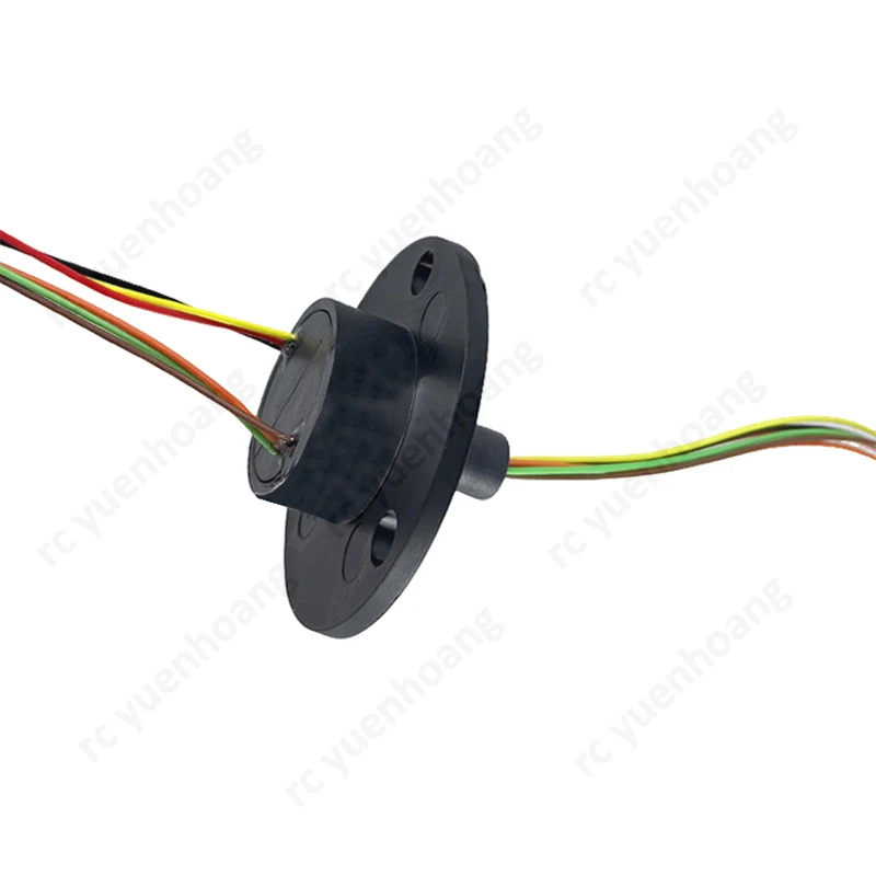 1PCS Small Power Flange Cap Style Slip Ring Dia 12.4mm 3/4/6/8/12/18/24 Channels with 2A/5A Current 220/240V Rotate Union Joint