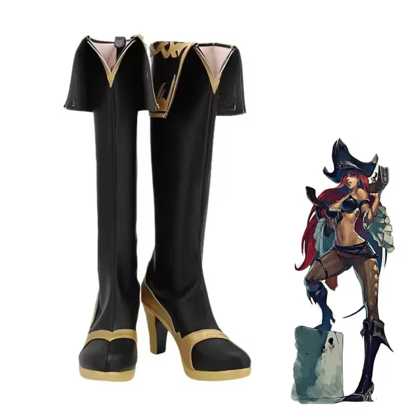 2025 aaa 게임 LOL 미스 포춘 보너티 헌터 코스프레 신발 맞춤 제작 부츠 할로윈 파티 역할 놀이 소품