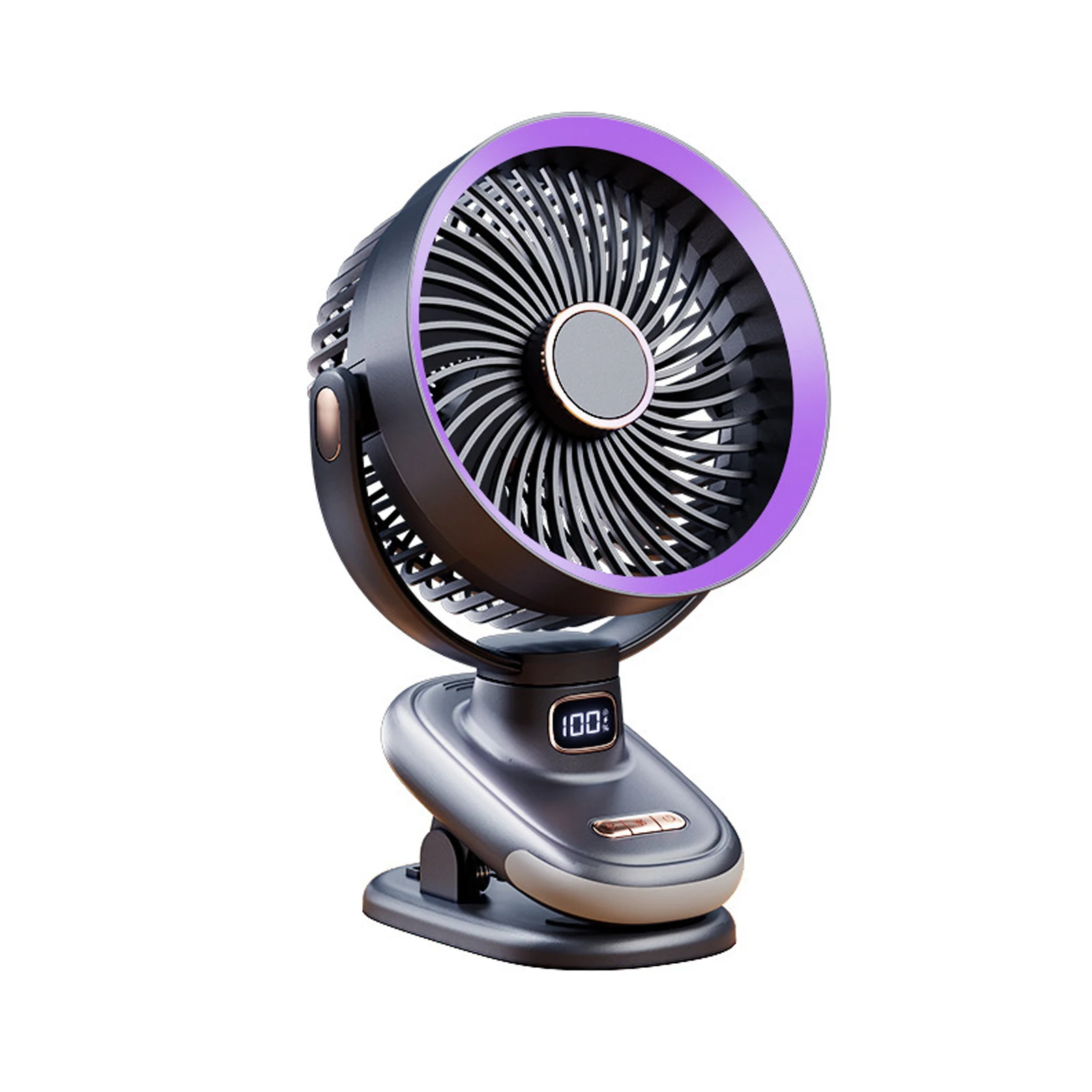 

Portable Wall Mounted Desktop Fan Free Angle Adjustment Wherever Blow Night Light Illumination Fan