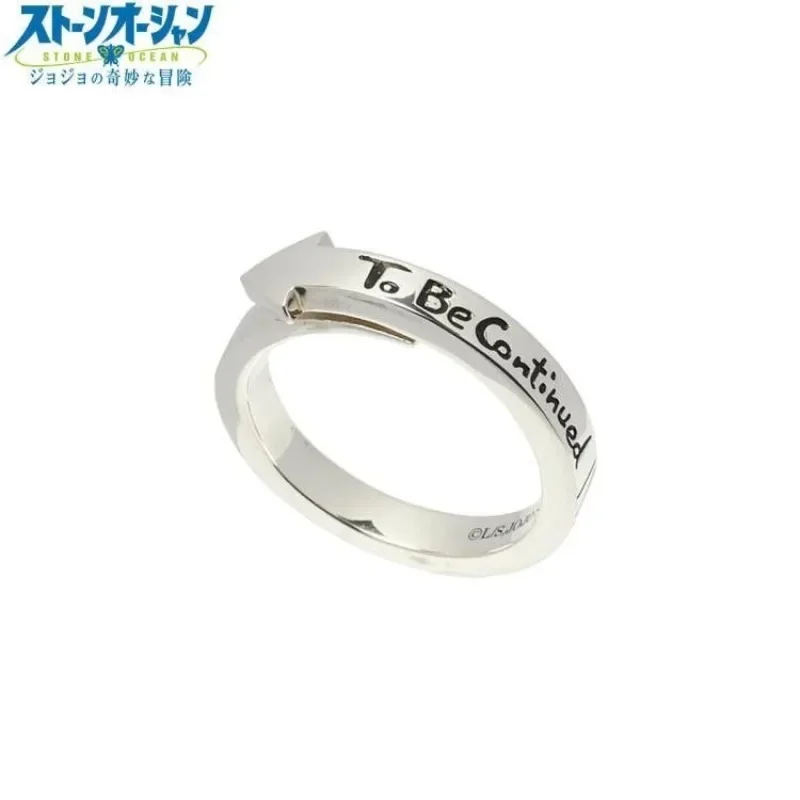 Anime JoJo's Bizarre Adventure Ring STONE OCEAN Cujoh Jolyne Cosplay Adjustable Opening Unisex Rings Jewelry Accessories