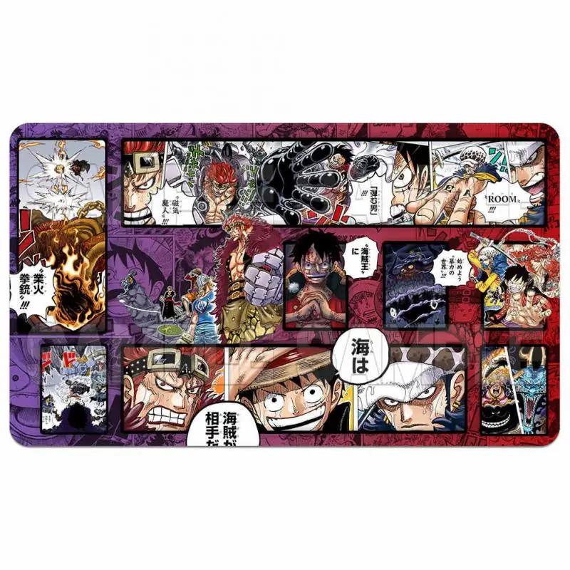 OPCG One Piece Nika Luffy Law Roger ACE Anime Playmat Trading Card Game Mat Dedicated Card Play Against New Table Mat 60X35CM-07