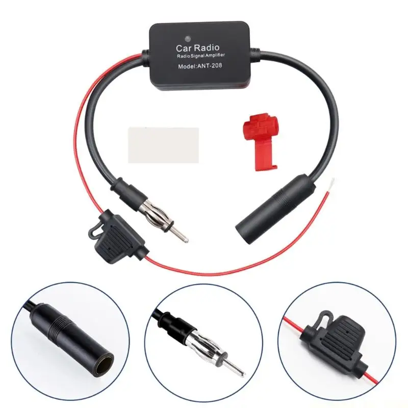 J0MA 12V-24V Input Vehicle Antenna Amplifier Supports DAB+ Band With Low Noise And Stable Output