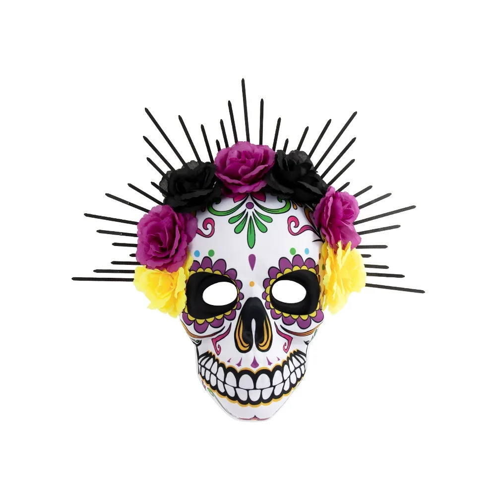 

Gothic Halloween Mexican Day of The Dead Mask Full Mask EVA Halloween Party Mask Three-dimensional Headwear Skull Mask Show