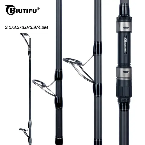 BIUTIFU BIGFISH Carp Fishing Rod 4.5/4.2/3.9/3.6/3.0m T800 Carbon 3.5lbs Throwing 40-200g Travel Surfcasting Spinning Hard Pole