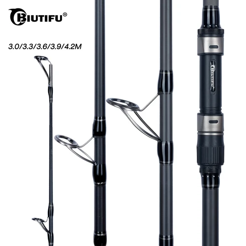 Imagen 1 del producto BIUTIFU BIGFISH caña de pescar de carpa 4,5/4,2/3,9/3,6/3,0 m T800 carbono 3,5 libras lanzamiento 40-200g viaje Surfcasting caña dura giratoria