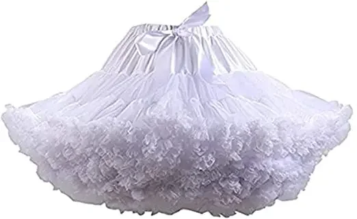 Romantic New Design Womens 3-Layered Pleated Tulle Petticoat Tutu Puffy Party Cosplay Skirt