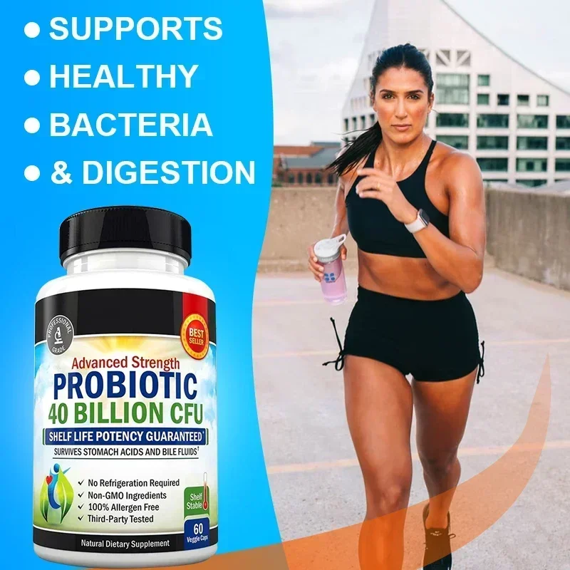 

2 bottle of probiotic capsules to balance gut microbiota and improve gut balance. Health food