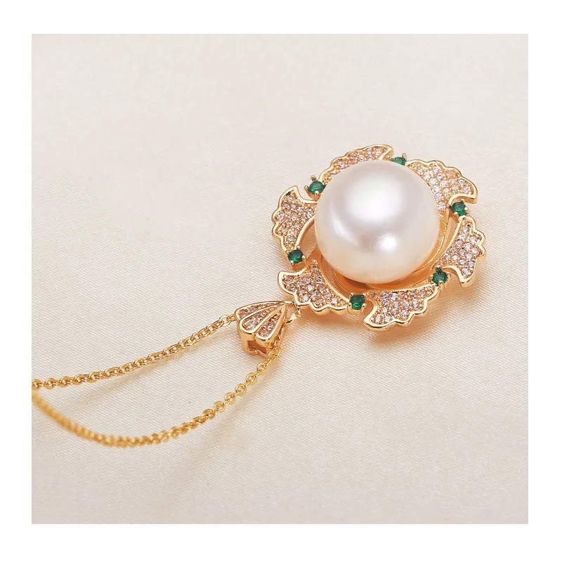 

Yamashita Lake Light Luxury Sunflower Pearl Pendant Necklace Niche Premium Real Pearl Necklace Jewelry Gift