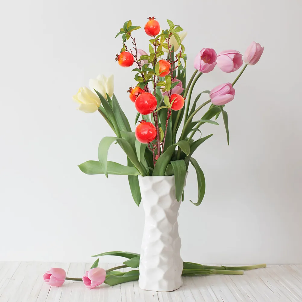 

2 шт. реалистичных искусственных веток граната, имитация стеблей, декоративные элементы для свадеб, вечеринок, дома, офиса, украшения стола