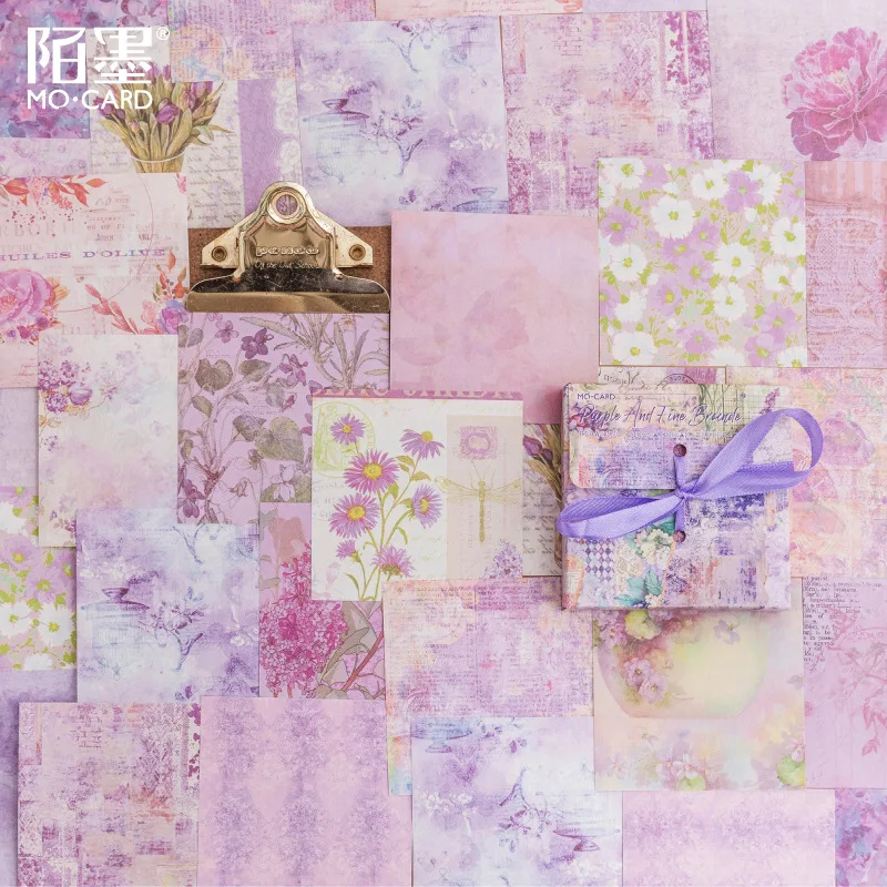 100 Sheets Vintage Craft Paper for DIY Handmade Album Scrapbook Diary Journal Craft Decoration Supplies
