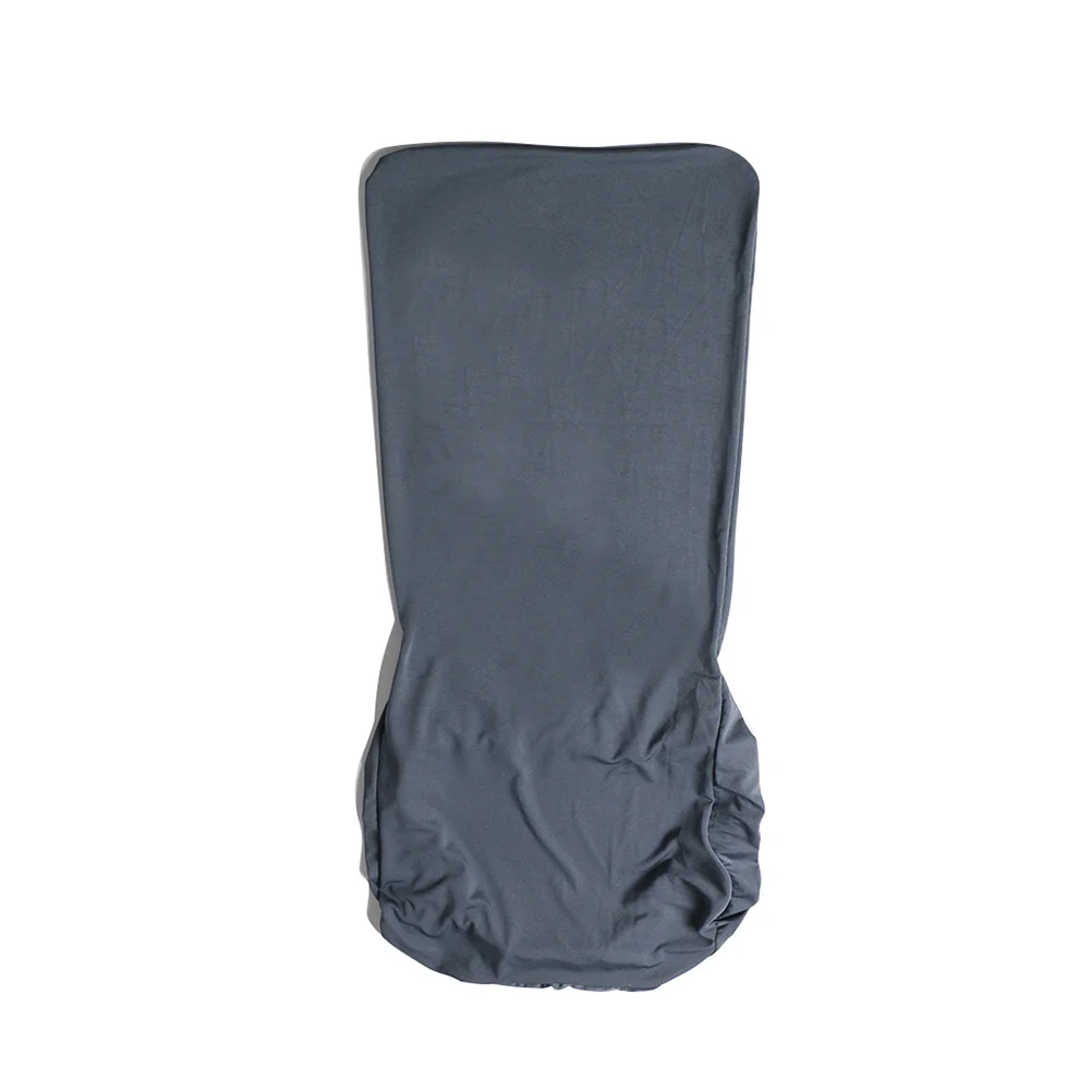 غطاء كرسي الطعام المطاطي باللون الرمادي الداكن، غطاء حريري الحليب، واقي قابل للإزالة وقابل للغسل للمطبخ وغرفة المعيشة والمكتب #5