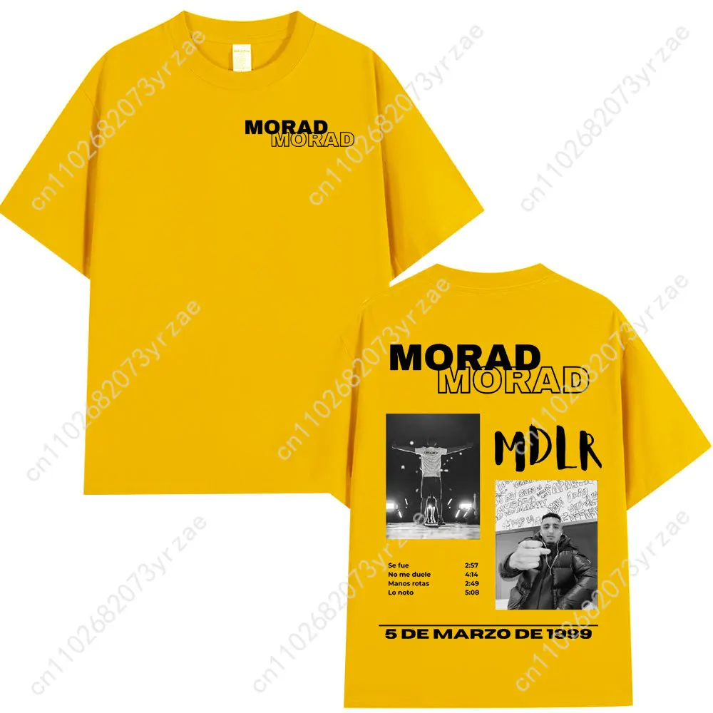 Rapper Morad MDLR Tour Album Retro T-shirt Man Vrouw Hoge kwaliteit katoen Korte mouwen Mode T-shirt Zacht ademend Tops