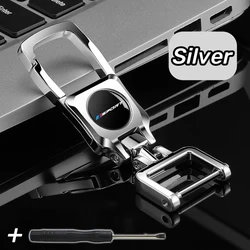1pc Universal 360°Rotate Key Holder Car Metal Keychain For BMW 1 3 5 7 2 4 6 X Series X1 X3 X5 X6 X4 Motorcycle Key Chain