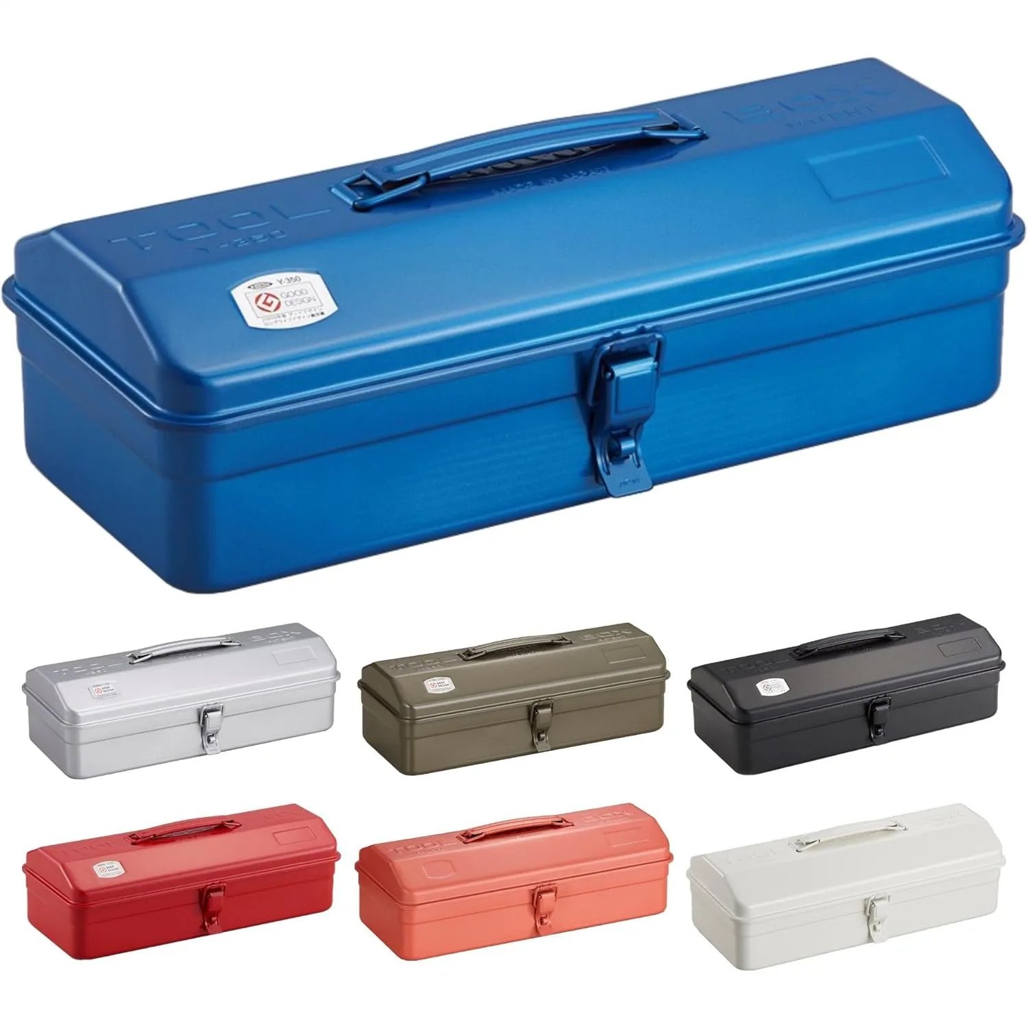 

Steel Mountain Tool Box, 14.7x6.5x4.9 inches Blue, Durable Seamless Narrowing Design