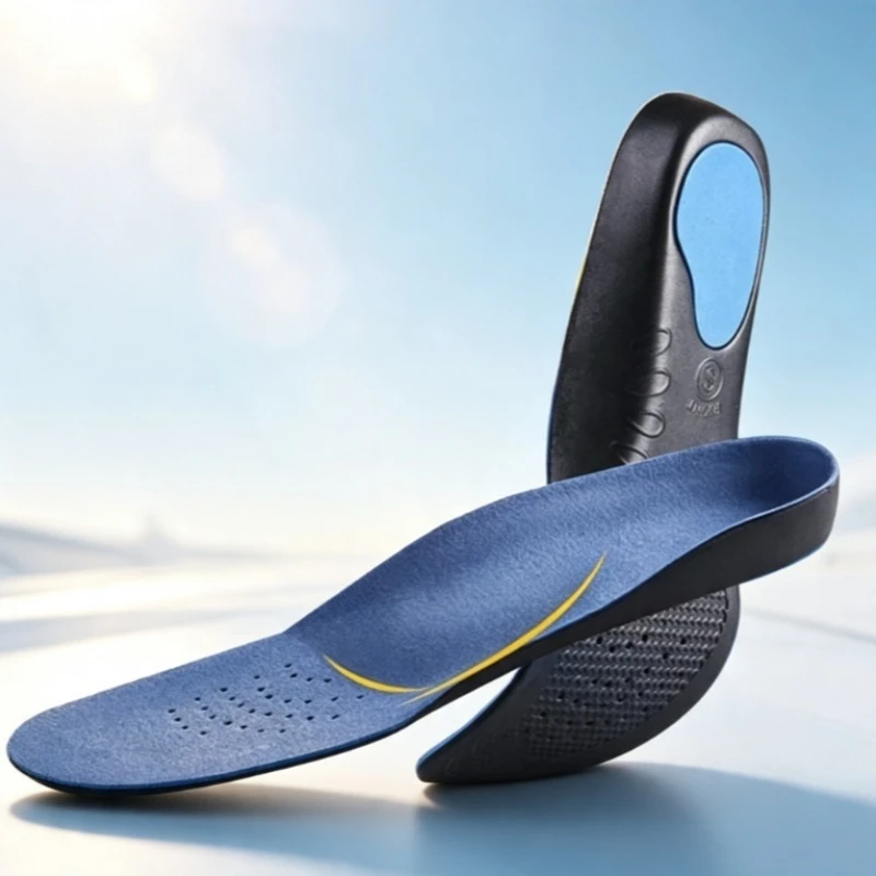 Arch Support Thickened Fleece Shoe Insoles For Men Winter Warm Shock Absorption Breathable Cushion Sports Shoe Pads Inserts