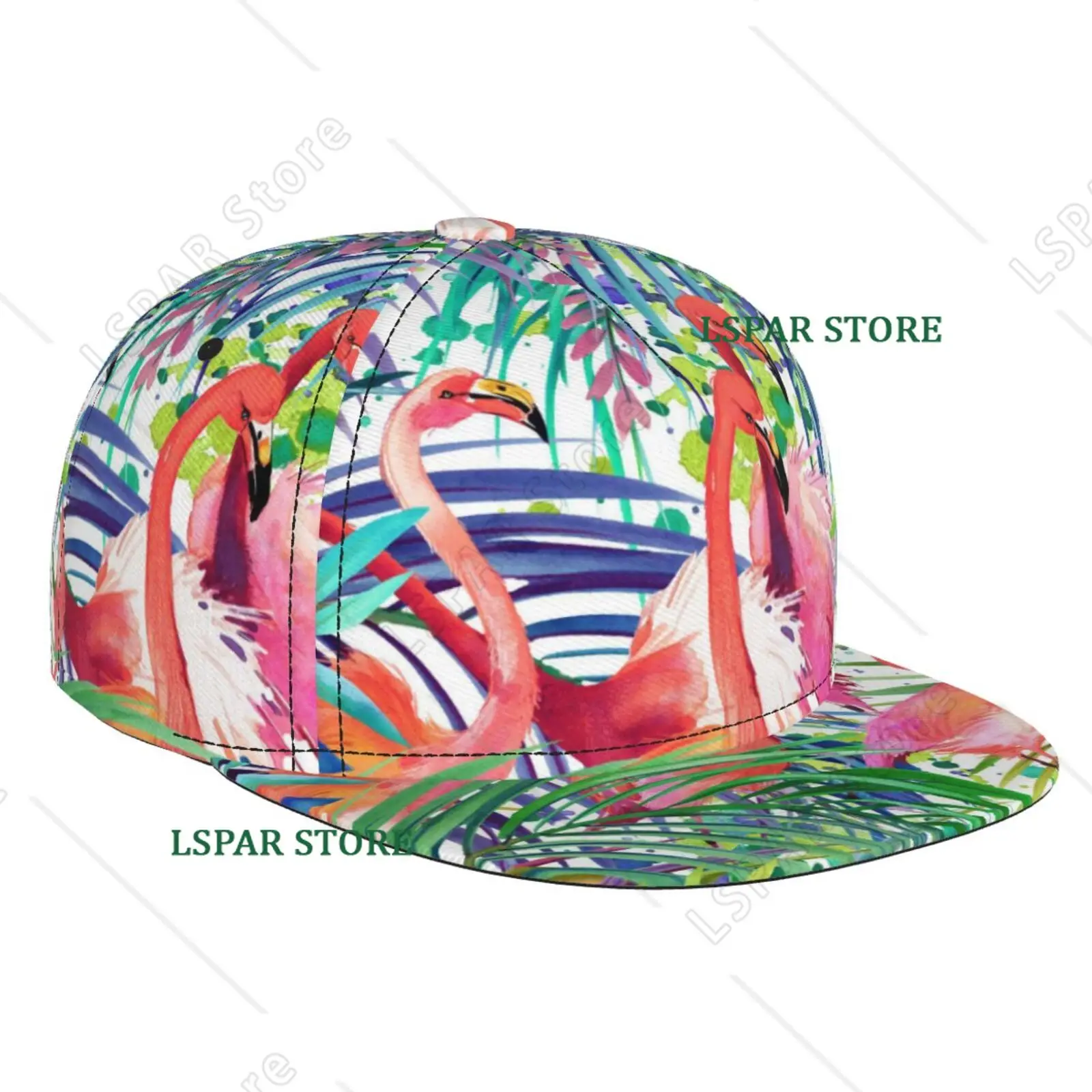 Flame Bird Printed Flat Brimmed Hat Street Skateboarding Hip Hop Hat Outdoor Leisure Sunshade Baseball Hat Universal
