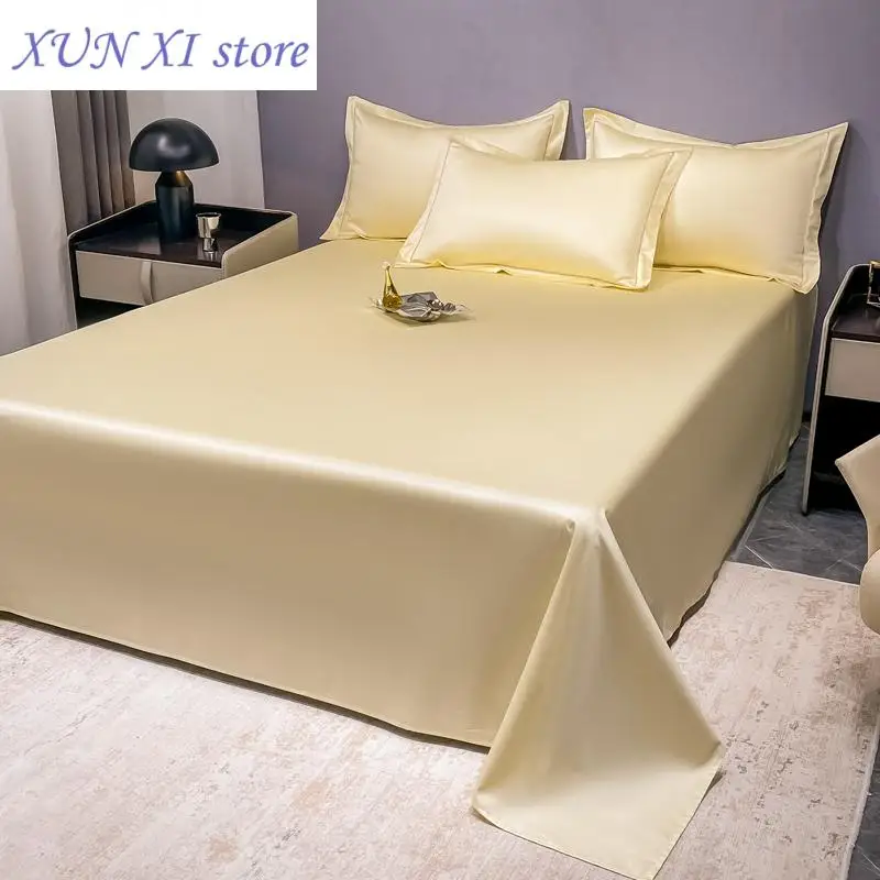 New Flat Sheet Gray Bed Sheets Egyptian Cotton Bedsheet Luxury Style Bed Linen(Pillowcase Need Order)