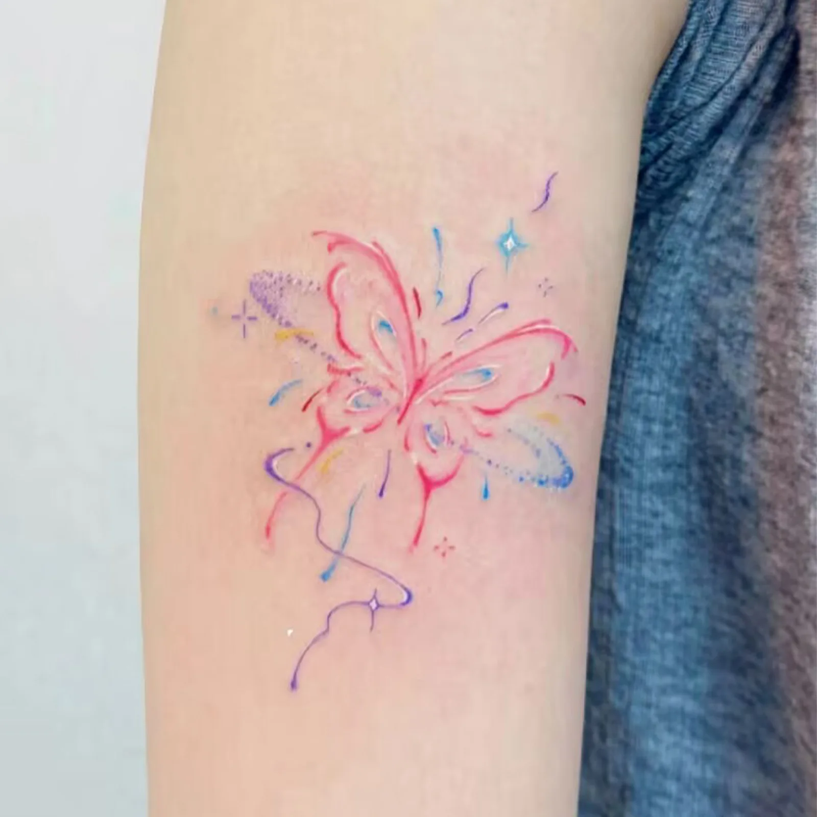 Minimalist Leaf Vine Tattoo Sticker Waterproof Long Lasting Fine Line Temporary Tattoo for Women Finger Hand