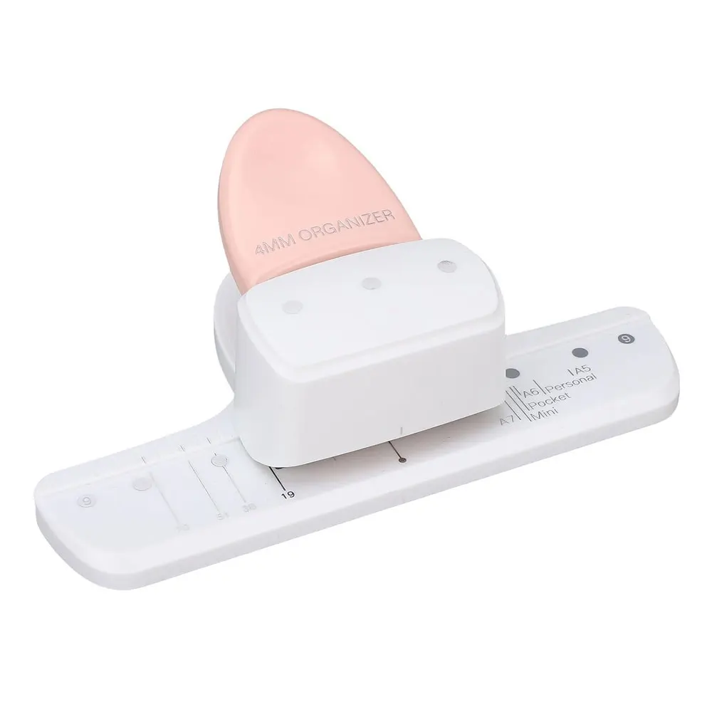 Portable 3-hole hole punch - manual hole punch, 4mm hole diameter, suitable for loose-leaf binding, notebooks, and folders.