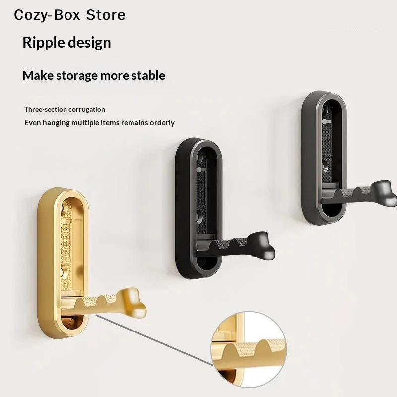 [ZY]Concealed Folding Wall Hooks Heavy Duty Space Saving For Entryway Hanging Keys Bags Towels[ZY]