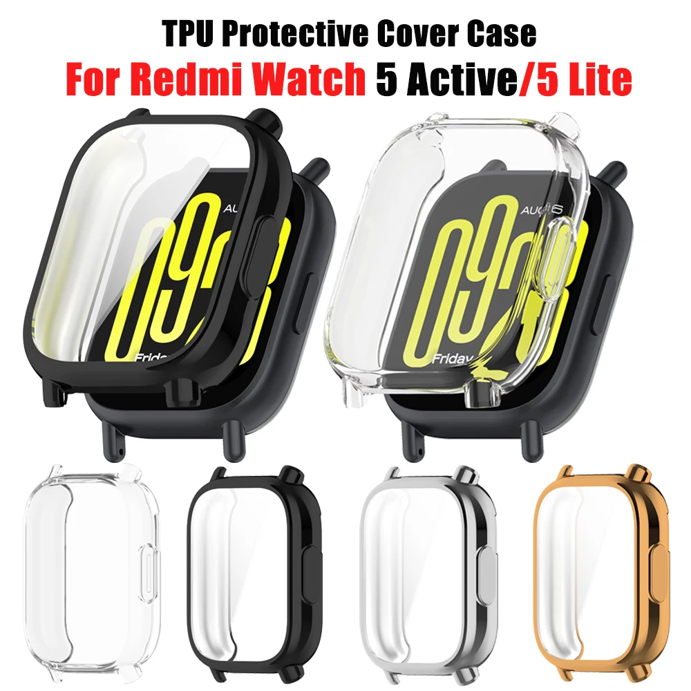 TPU Protective Cover Case For Redmi Watch 5 Active Soft Protector Shell Bumper Protective Cover For Redmi Watch5 Lite Accessores