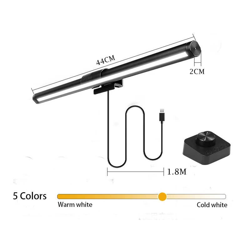 LED Monitor Light Bar With Remote Control Monitor Stepless Dimmable Screen Hanging Light for Computer Study Work LED Table Lamp