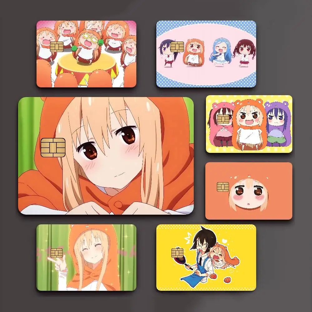 Popular Anime Himouto Umaru-Chan Fashion Matte Gold Silver Black Matte Film Skin Sticker Tape for Bank Credit Debit Card
