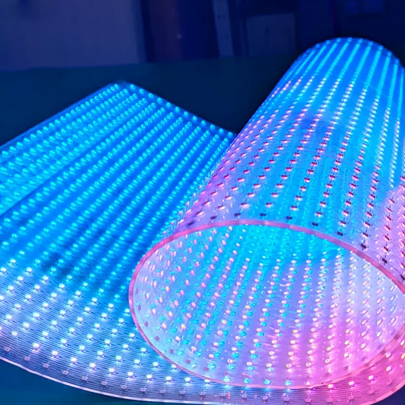 P6 Transparenter LED-Folienbildschirm, Dünnschicht-Display, flexible LED-Folie, Videowandbildschirm