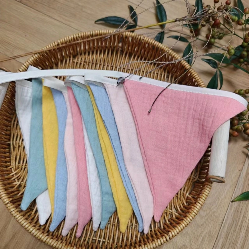 Ghirlanda stendardi con bandierine multicolori Decorazione versatile per baby shower Puntelli per fotografie per neonati per