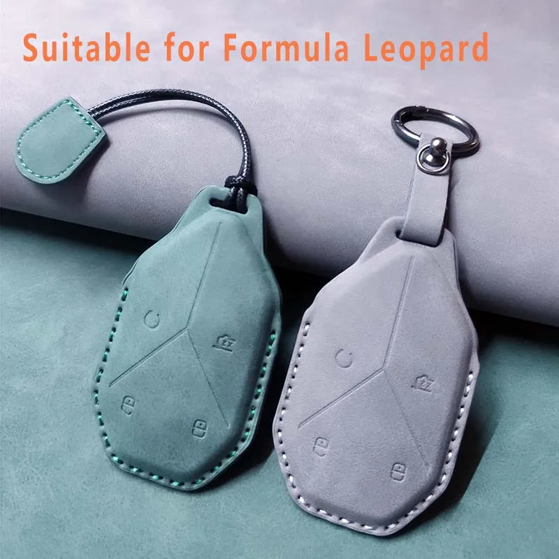 Car Remote Key Case Cover For BYD Equation Formula Leopard 5 8 3  Leather Keychain Shell Luxury Key Holder Protector Accessories