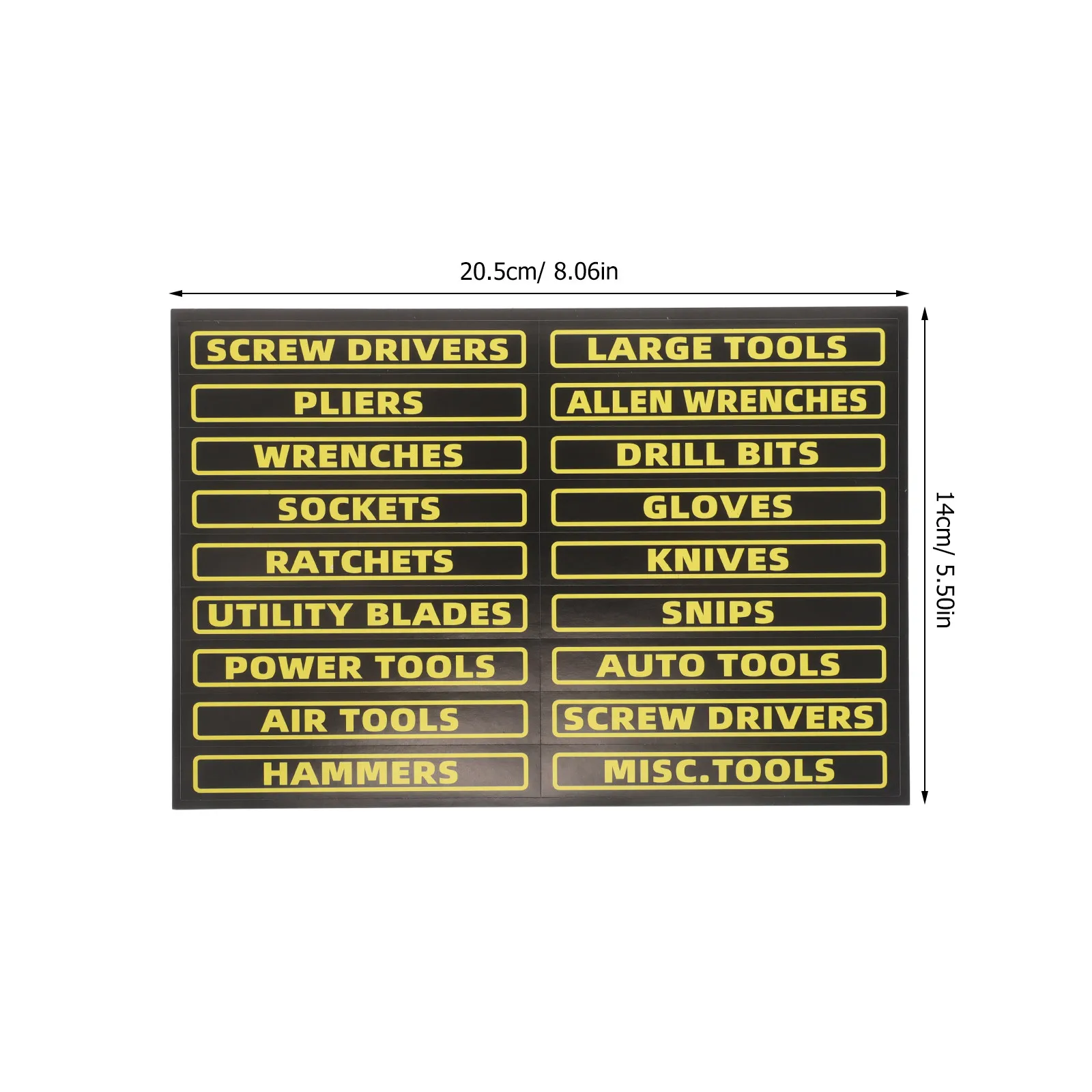 40Pcs Tool Box Identifier Stickers Retro Toolbox Labels for Socket Wrenches Hardware Organization Garage Workshop Drawer Cabinet view 6