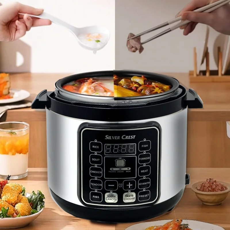 Electric Pressure Cooker, 6L Capacity Instant Pot,1050W High Power,Home Multifunctional Rice Cooker 전기압력밥솥