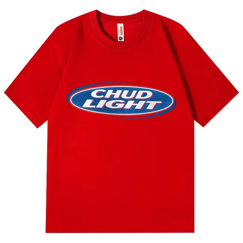 Chud Light Funny Meme T-Shirt High Quality Fashion Oversized T-Shirts Men Women Casual Cotton Short Sleeve T Shirts Streetwear