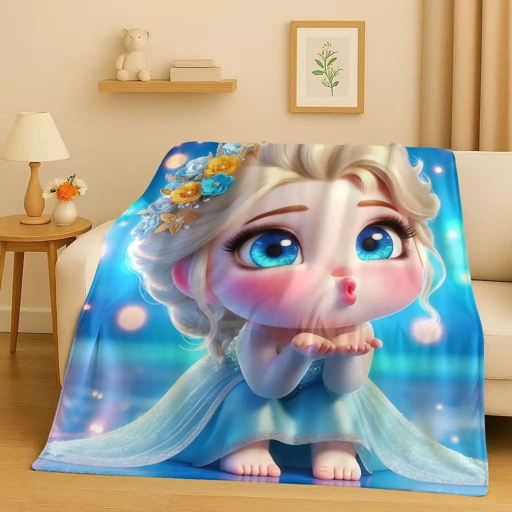 2026 New Sanrio Frozen Anna Elsa Cartoon Christmas Gift Flannel Blanket,Ultra Soft Plush Throw for Home Bedroom Bed Sofa Kids #5