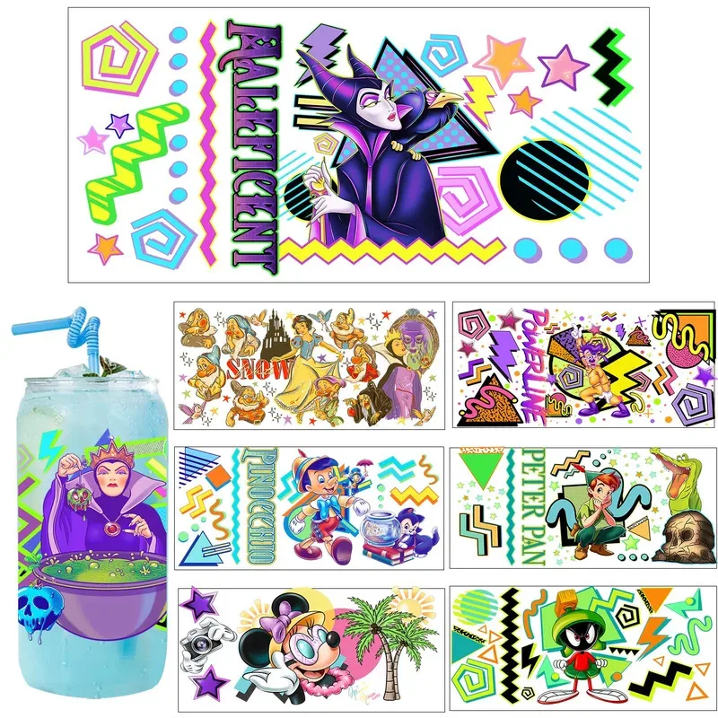 

30 Style Cute Mickey Minnie Mix Design UV Sticker DIY Decals 3D transfers uvdtf tumbler seal stickers 16oz uv dtf cup wraps
