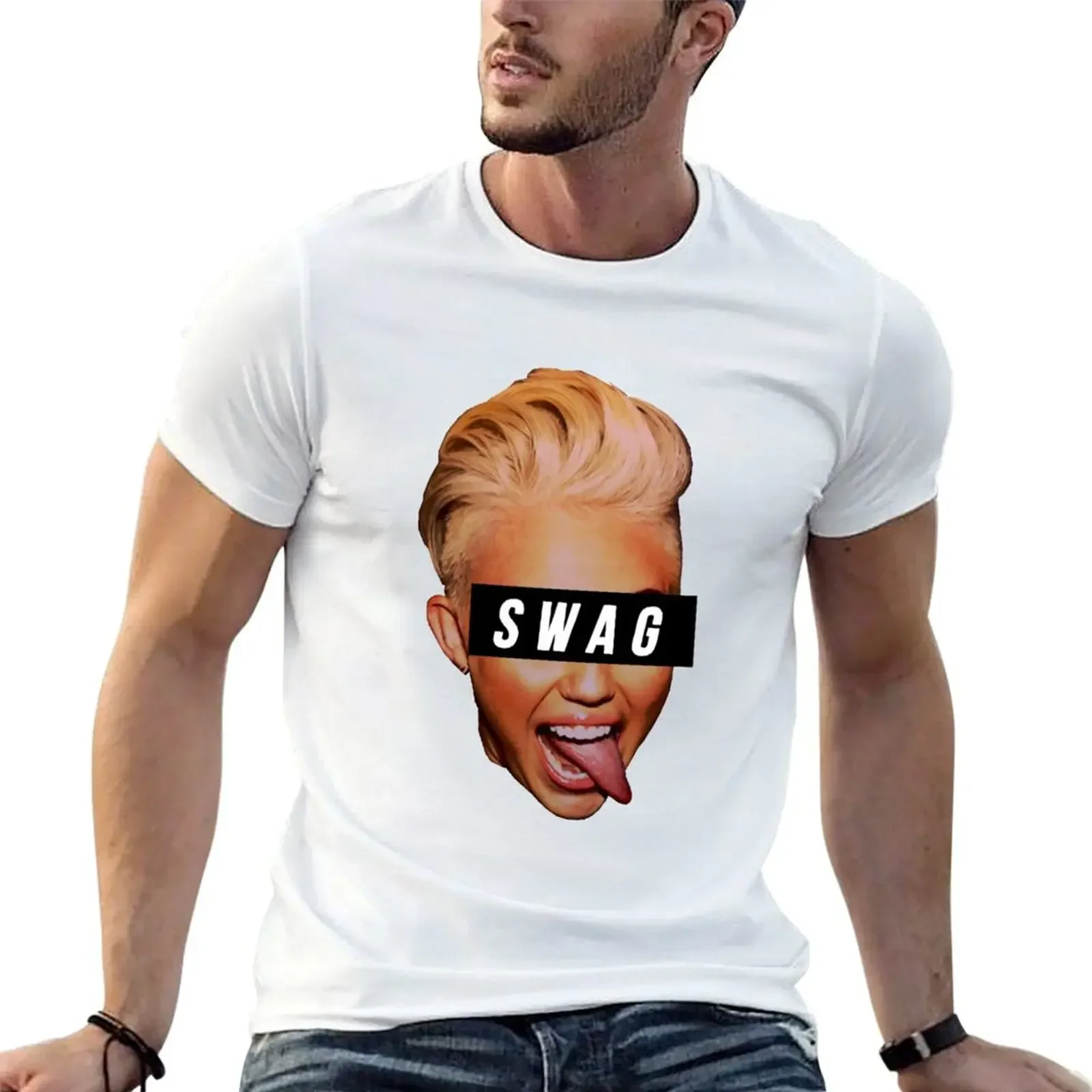 

Meet Swag Girl T-Shirt Aesthetic clothing anime clothes customs t shirts for men cotton