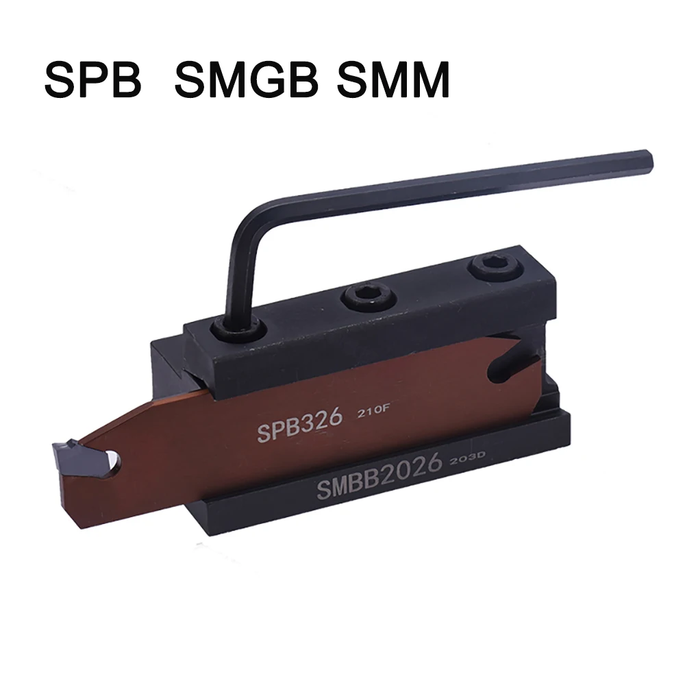 SPB326 SPB332 SPB426 SPB532 SMGB332 SMM1626 SMM2026 SPB226 SPB232 Slotted CNC Turning Cutting Insert ToolHolder Deep groove