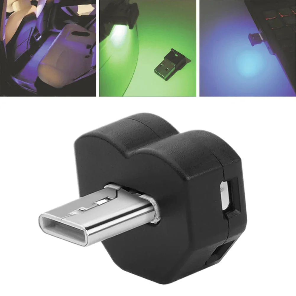 

Энергоэффективный светодиодный светильник для салона автомобиля, многоцветный USB-ночник с питанием от USB типа C для украшения автомобиля