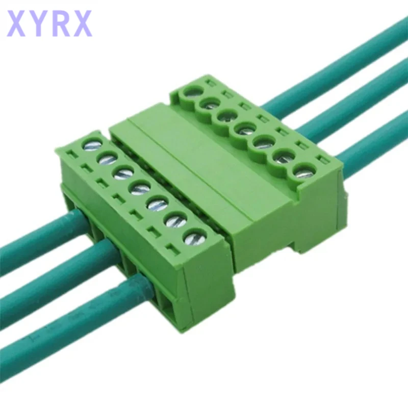 1Sets solderless docking type 15EDG 3.81MM screw terminal block connector PCB plug-in type 15EDGRKC 3.81 green terminal block