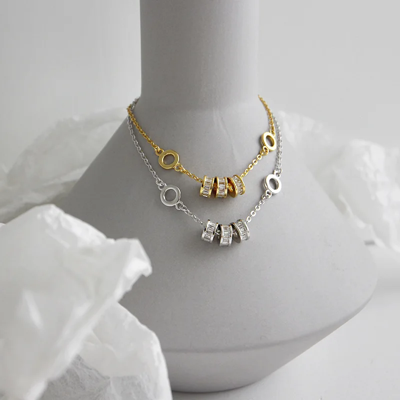 Hot Selling S925 Sterling Silver Lucky Transport Beads Zircon Bracelet Women's Fashion Luxury Banquet Jewelry