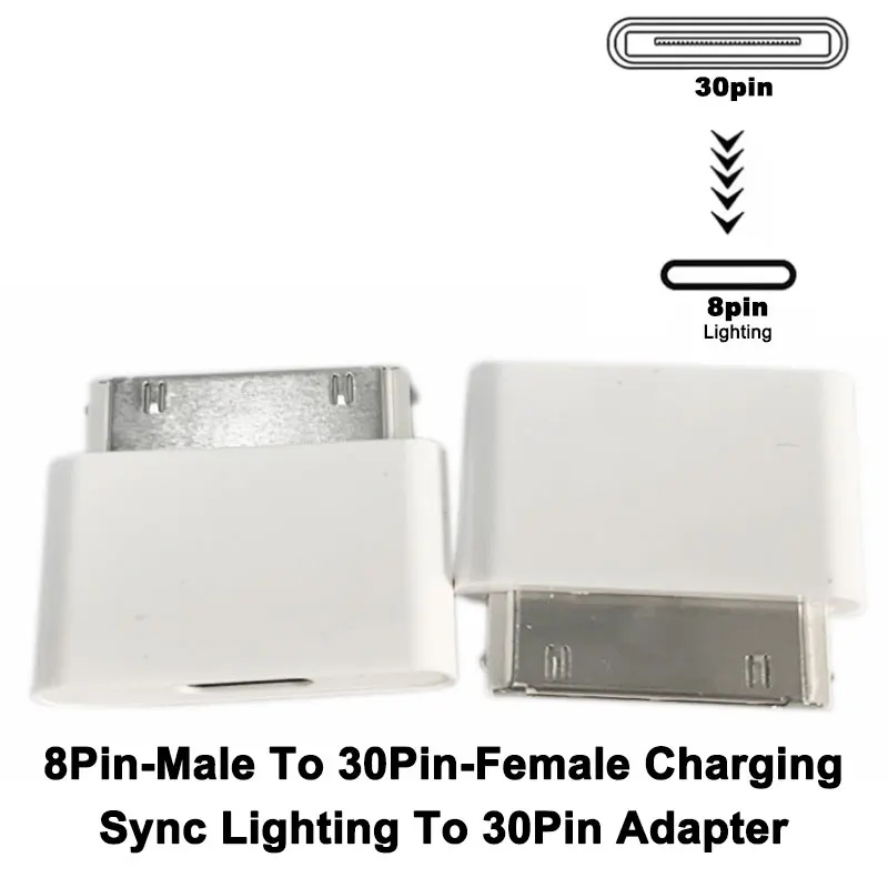8 pines macho a 30 pines hembra sincronización de carga iluminación a 30 pines adaptador para IPhone 4 4S IPad 2 3 IPod Touch cargador Cable convertidor