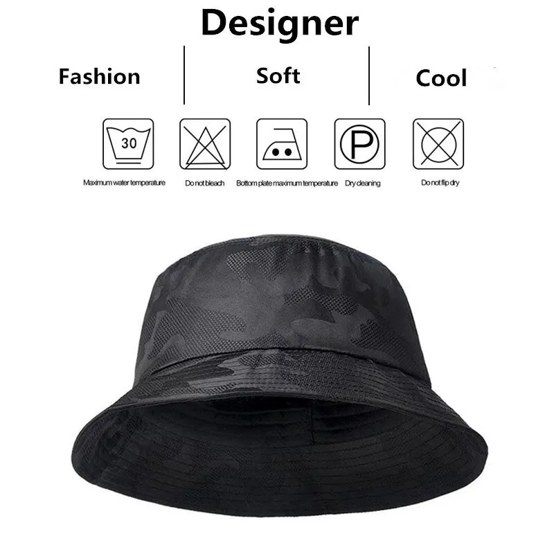 Unisex Camouflage Ventilate Bucket Hats Fishermen Caps Outdoor Casual Cap Sunscreen Hat