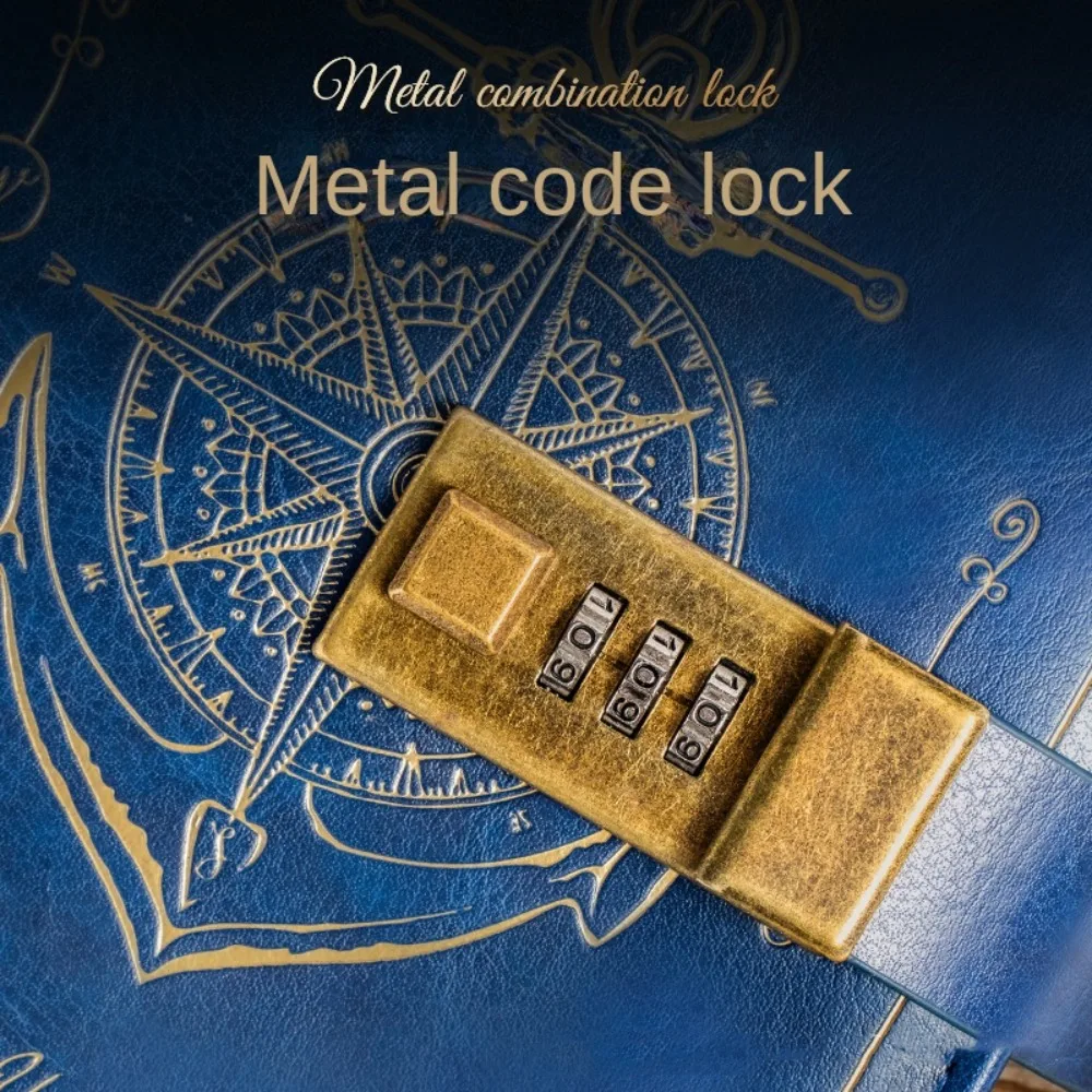 

Stationery Password Notebook Protecting Secrets Retro A5 Notebook with Lock Stain Resistant Smooth Travelers Journal Student