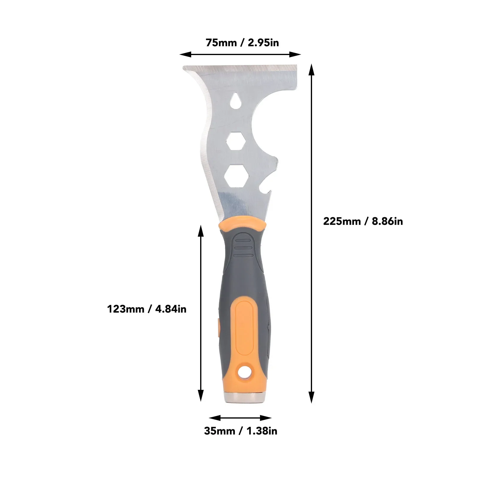 متعددة الوظائف سكينة معجون 16 في 1 شفرة فولاذية غير قابلة للصدأ مزيل الطلاء مكشطة أداة متعددة الوظائف سكينة معجون المعجون مكشطة