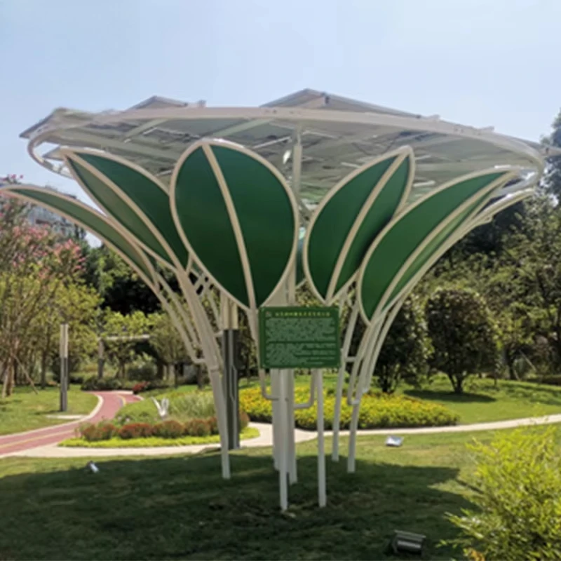 Manufacturers Flower Shape Solar Panel Futuristic Innovative Photovoltaic Tree System