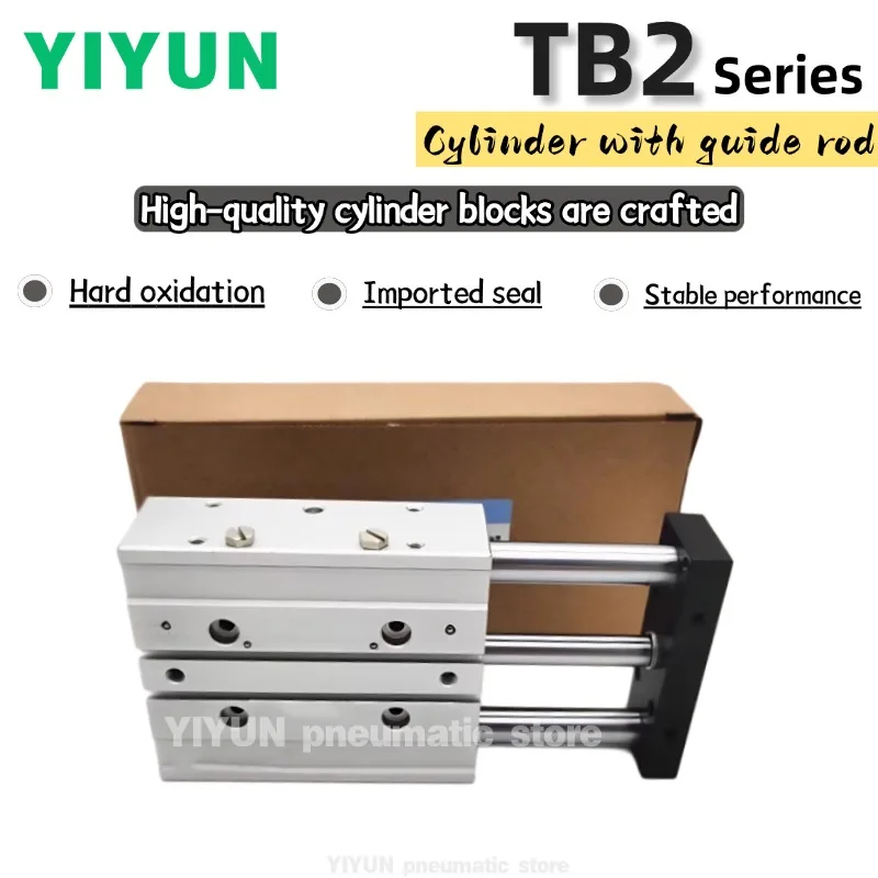 

TB2-25, TB2-32, TB2-40X200, TB2-40X175, TB2-40X150, TB2-40X125, TB2-40X100, X75, X50, X40, X30, X25, X20,YIYUN, цилиндр с направляющей штоком TB2